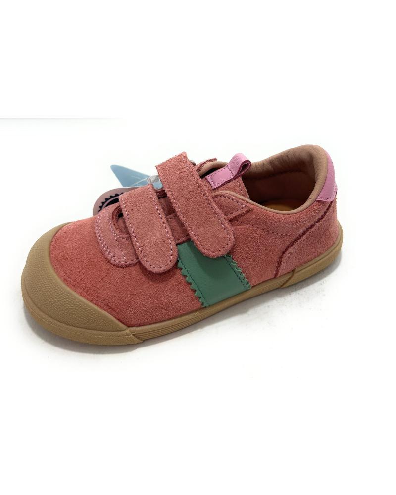 TÊNIS RESPEITOSOS IGOR EM COURO ROSA COM FECHO ADERENTE ROSA