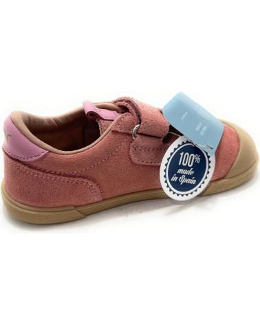 TÊNIS RESPEITOSOS IGOR EM COURO ROSA COM FECHO ADERENTE ROSA