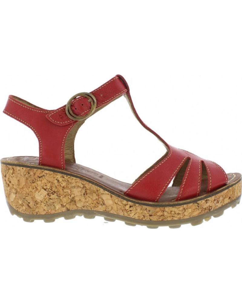 FLY LONDON ZAPATO MUJER CUNA GOLD LOW - ROJO