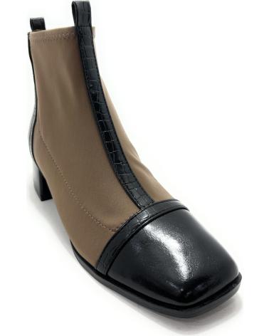 BUONAROTTI BOTIN MUJER ELASTICO TACON BAJO VESTIR C MARRóN