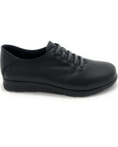 SAPATO CASUAL DE COURO ELÁSTICO VALERIAS MODELO VALERI, COR PRETO NEGRO