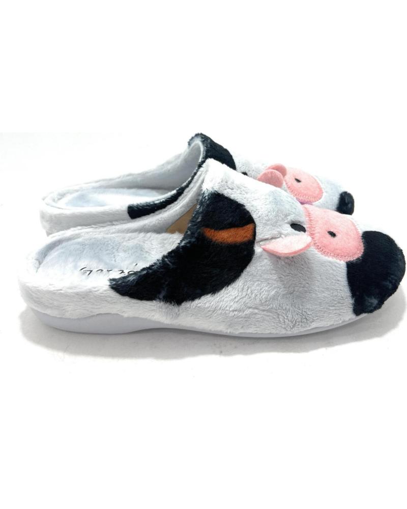 ZAPATILLAS DE CASA GARZON VAQUITA REL PLATEADO PLATEADO