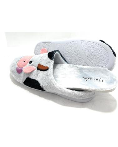 ZAPATILLAS DE CASA GARZON VAQUITA REL PLATEADO PLATEADO