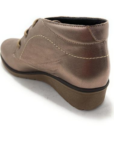 CHIC VISION LEDERSTIEFELETTE GELB MIT SCHNÜRSENKELN UND KOMFORTKEILABSATZ AMARILLO