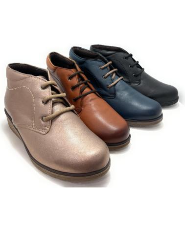 CHIC VISION LEDERSTIEFELETTE GELB MIT SCHNÜRSENKELN UND KOMFORTKEILABSATZ AMARILLO