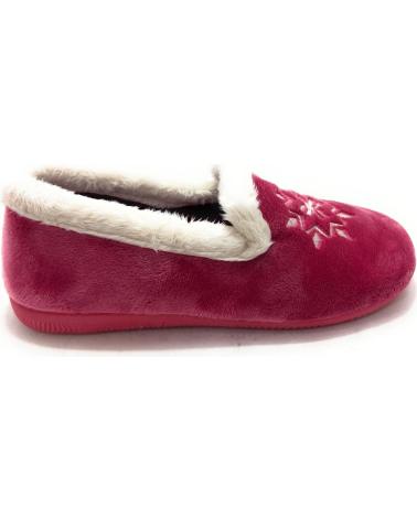 PONNY ZAPATILLAS DE CASA CERRADAS CON CUELLO DE BORREGUILLO MORADO MORADO