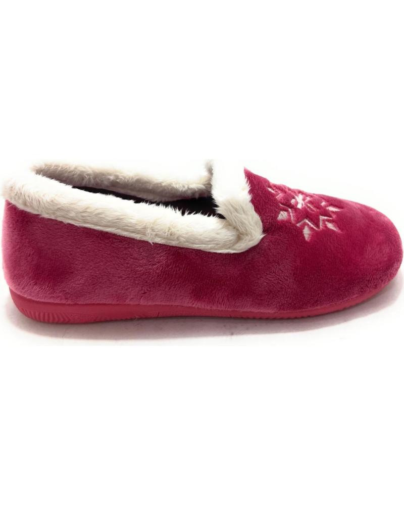 PONNY ZAPATILLAS DE CASA CERRADAS CON CUELLO DE BORREGUILLO MORADO MORADO