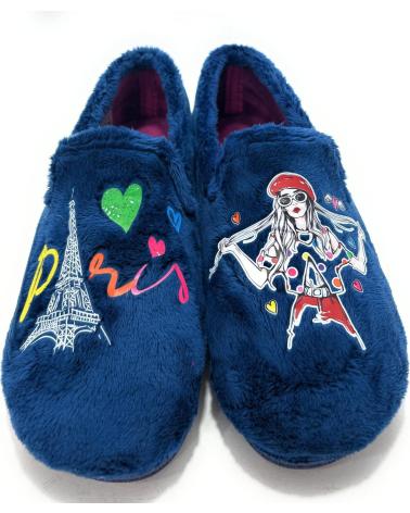 GESCHLOSSENE HAUSSCHUHE ALCALDE PARIS CO, BLAU AZUL