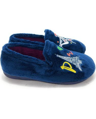 GESCHLOSSENE HAUSSCHUHE ALCALDE PARIS CO, BLAU AZUL