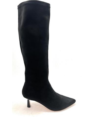 MTNG MUSTANG ELASTISCHER HOHER STIEFEL MIKROFASER FEINER ABSATZ SCHWARZ NEGRO