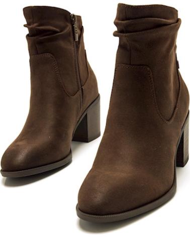 BOTTINE À TALON MTNG MUSTANG FROISSÉ MARRON MARRóN