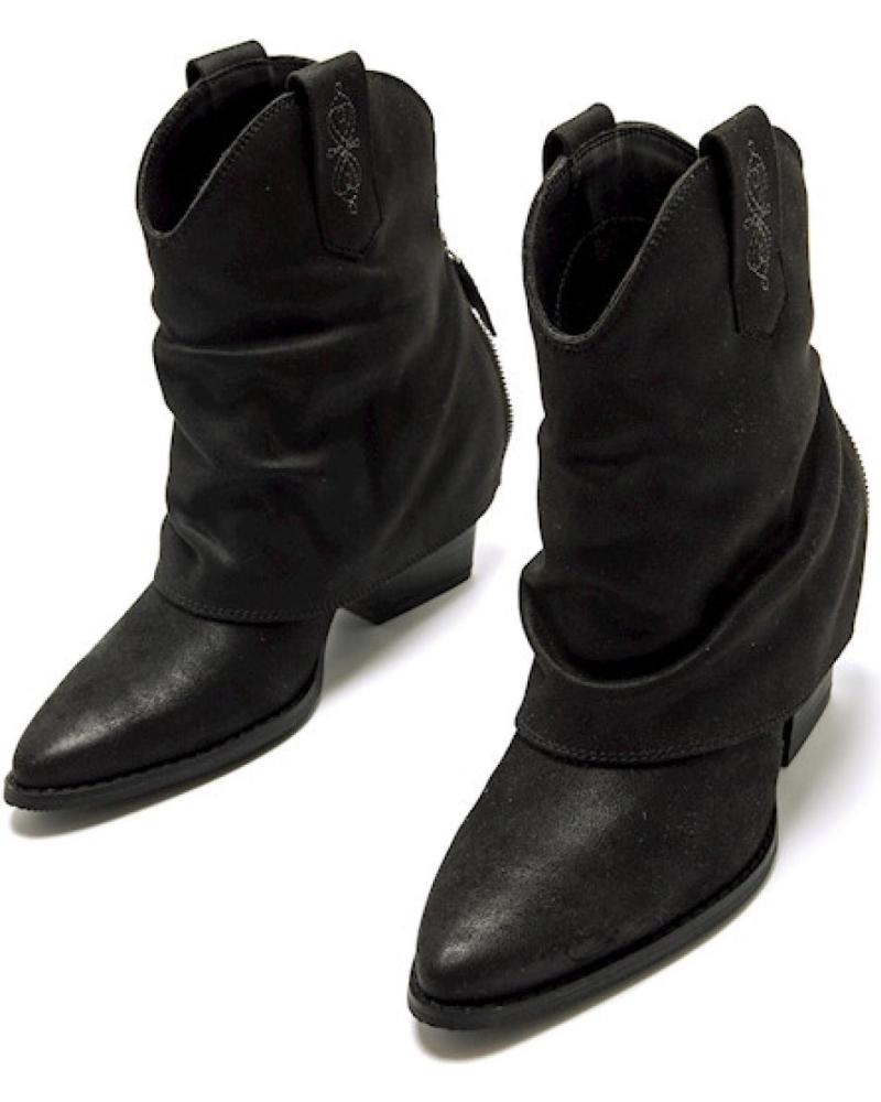 MTNG BOTIN MUSTANG VUELTA CAMPERO COWBOY TACO NEGRO