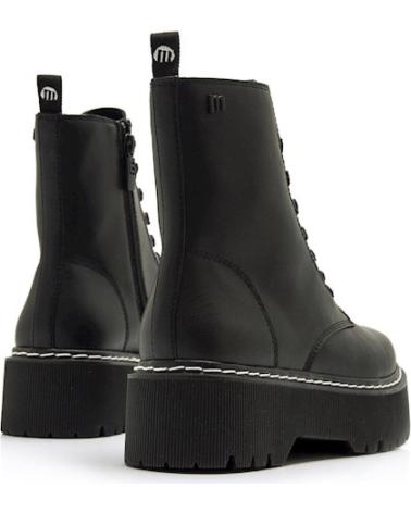 BOTTES MILITAIRES MTNG DOUBLE PLATEFORME NOIRES À LACETS NEGRO