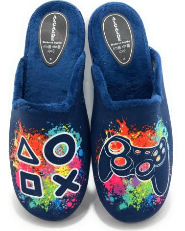 ALCALDE HAUSSCHUHE PLAY CONFORT BLAU AZUL