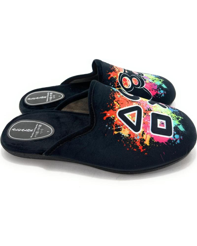 ALCALDE HAUSSCHUHE PLAY CONFORT SCHWARZ NEGRO