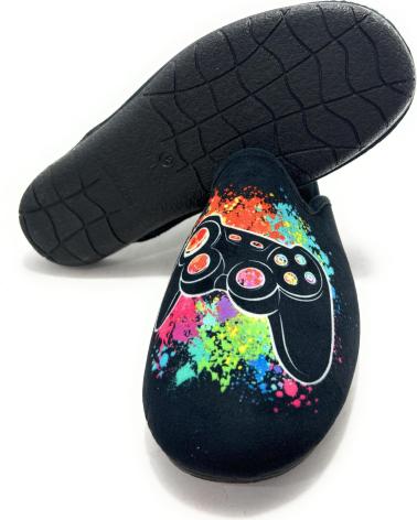 ALCALDE HAUSSCHUHE PLAY CONFORT SCHWARZ NEGRO