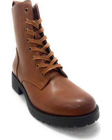 CHIC VISION MILITÄRSTIEFEL MIT SCHNÜRUNG UND SEITLICHEM REISSVERSCHLUSS, BRAUN MARRóN