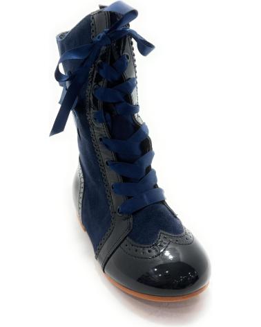 STIVALE PASCUALA CHIC VISION BLU CON LACCI E CERNIERA AZUL