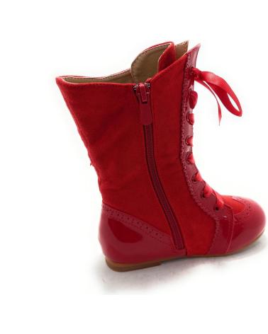 STIVALE PASCUALA CHIC VISION ROSSO CON LACCI E CERNIERA ROJO
