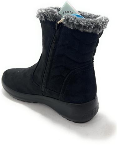 MYSOFT BOTTINE NOIRE À TALON COMPENSÉ ET DOUBLURE MOUTONNÉE NEGRO