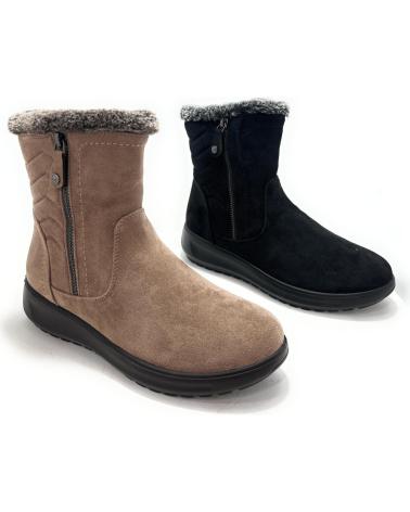 BOTTINE COMPENSÉE MYSOFT AVEC DOUBLURE EN PEAU DE MOUTON ET FERMETURES ÉCLAIR VIOLET MORADO