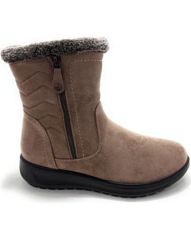 BOTIM DE CUNHA MYSOFT COM FORRO DE CARNEIRO E FECHOS ROXO MORADO