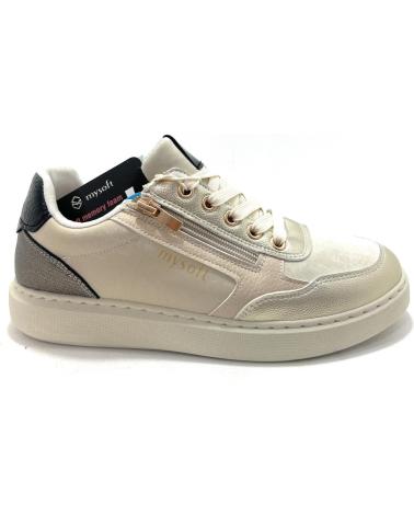 MYSOFT CASUAL-SNEAKER MIT SCHNÜRUNG UND REISSVERSCHLUSS BEIGE BEIGE