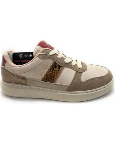 SNEAKERS CASUAL MYSOFT CON LACCI BEIGE BEIGE