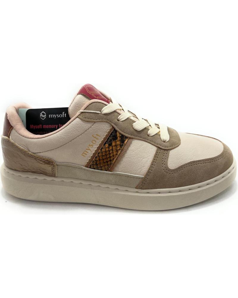 SNEAKERS CASUAL MYSOFT CON LACCI BEIGE BEIGE