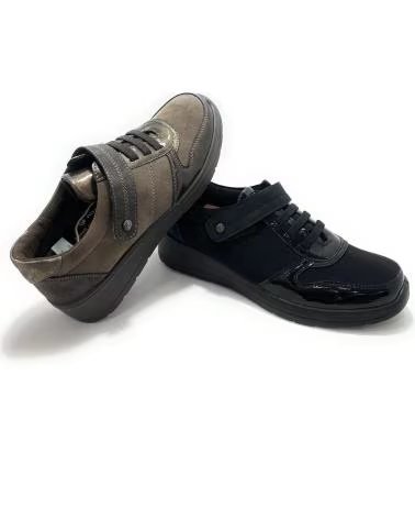 MYSOFT SCHWARZE ELASTISCHE SPORT-FREIZEITSCHUHE NEGRO