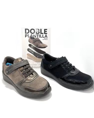 MYSOFT SCHWARZE ELASTISCHE SPORT-FREIZEITSCHUHE NEGRO