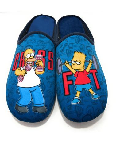 HAUSSCHUHE ALCALDE DIE SIMPSONS HOMER UND BART BLAU AZUL