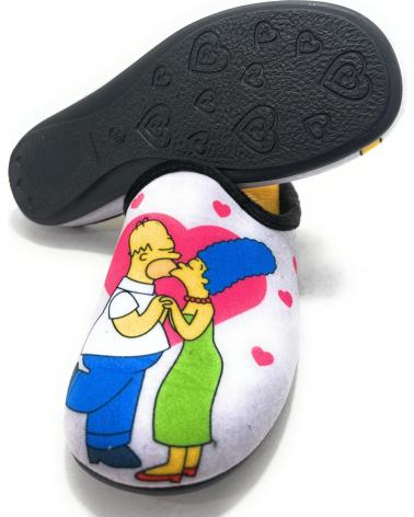 HAUSSCHUHE ALCALDE DIE SIMPSONS HOMER UND MARGE 'PORQUE YO TE QUIERO' GRAU GRIS