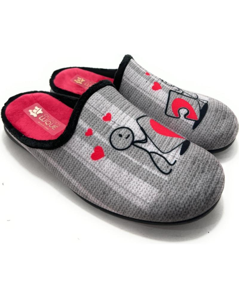 ZAPATILLAS DE CASA ALCALDE CORAZÓN CONFORT GRIS GRIS