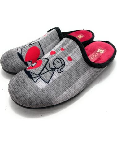 ZAPATILLAS DE CASA ALCALDE CORAZÓN CONFORT GRIS GRIS