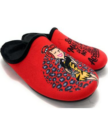 ZAPATILLAS DE CASA ALCALDE 'SER LA MÁS GUAPA' ROJO ROJO