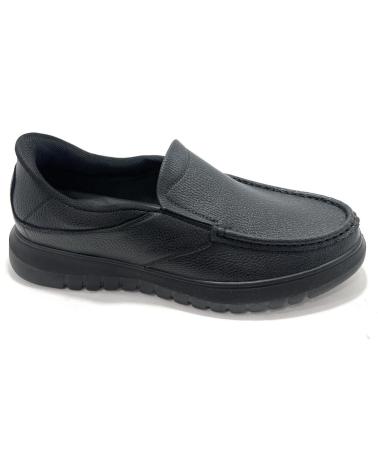 MOCASSIM SLIP-ON LEONAL CONFORTO ELÁSTICO RELAX PRETO NEGRO