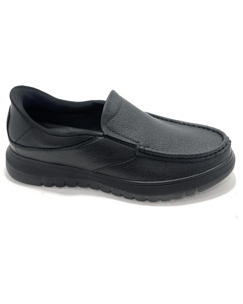 MOCASSIM SLIP-ON LEONAL CONFORTO ELÁSTICO RELAX PRETO NEGRO