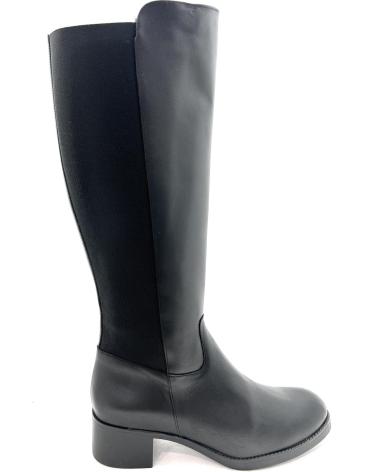 BOTTES D'ÉQUITATION SEVA CUIR ÉLASTIQUE CONFORT NOIR NEGRO