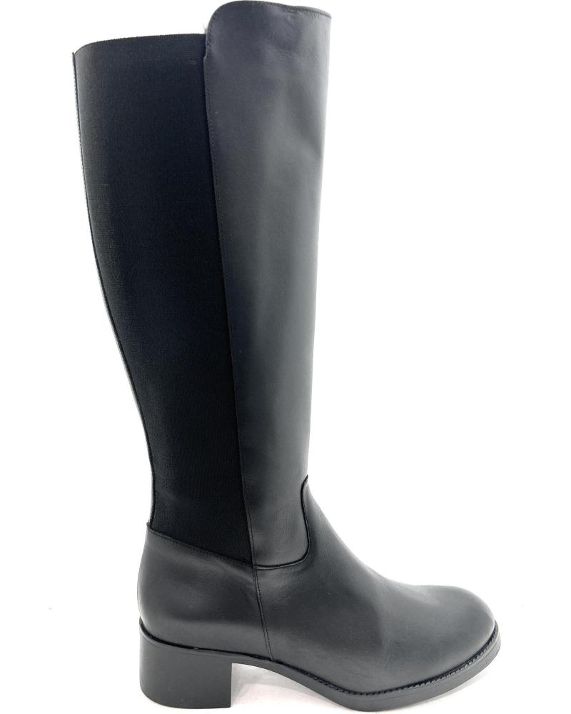 BOTTES D'ÉQUITATION SEVA CUIR ÉLASTIQUE CONFORT NOIR NEGRO