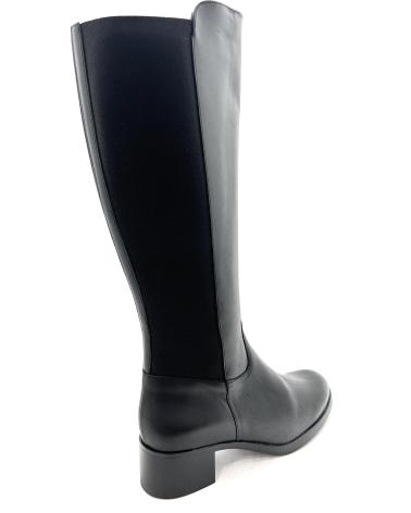 BOTTES D'ÉQUITATION SEVA CUIR ÉLASTIQUE CONFORT NOIR NEGRO