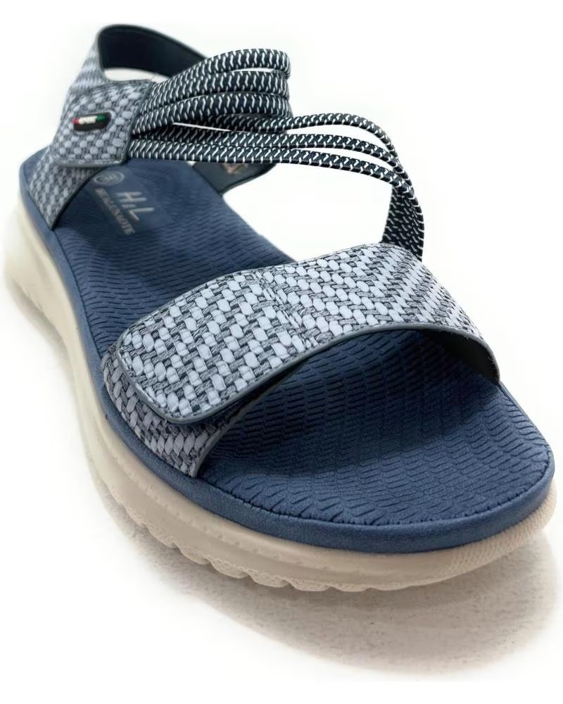 HUALUN SANDALIAS MUJER CUnA RELAX TEXTIL ELASTI AZUL