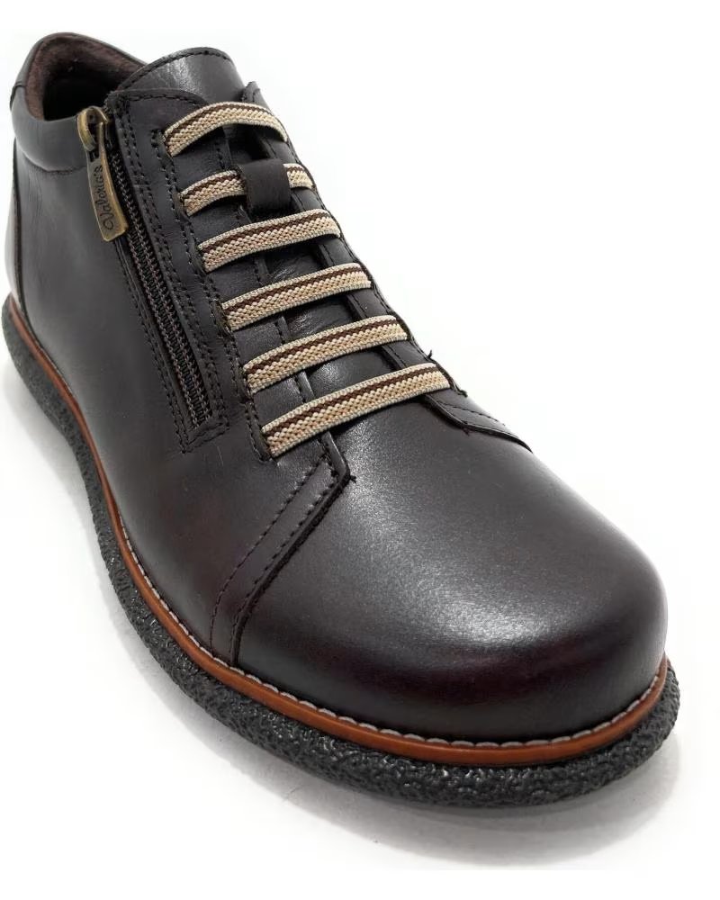 VALERIAS ZAPATOS PIEL CREMALLERA ELASTIC MARRóN