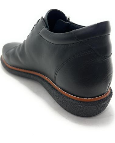 VALERIAS LEATHER ANKLE BOOT WITH ELASTIC ZIPPER - BLACK NEGRO
