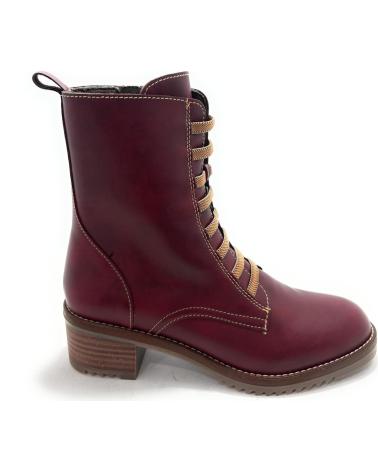 VALERIAS BOTTES MILITAIRES EN CUIR À LACETS BLEUES AZUL