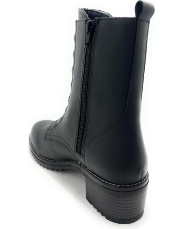 VALERIAS BOTA MILITAR DE COURO COM CADARÇOS PRETA NEGRO