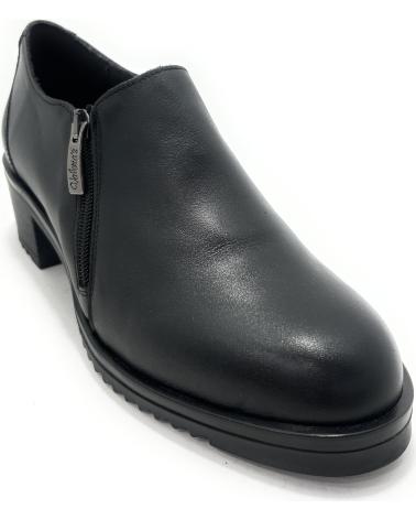 VALERIAS SCHWARZER LEDERSCHUH MIT ABSATZ UND REISSVERSCHLUSS NEGRO