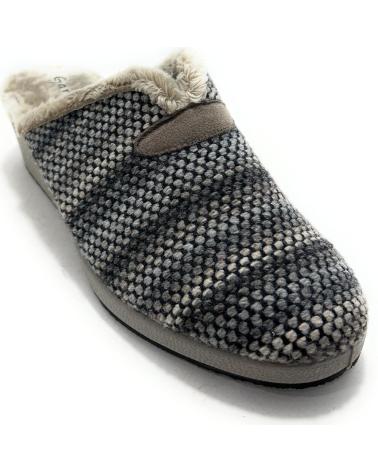 GARZON ZAPATILLAS ANATÓMICAS DE ESTAR POR CASA, DISEÑO JASPEADO GRIS MORADO