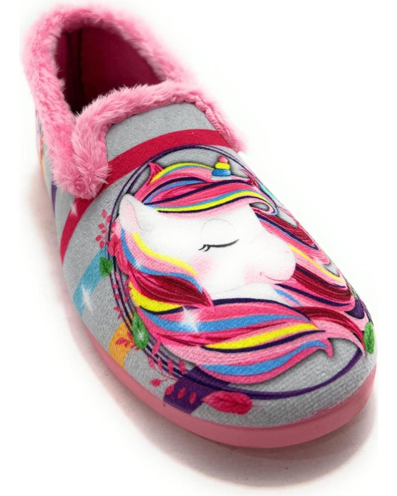 ALCALDE UNICORN CLOSED SLIPPERS - GREY GRIS
