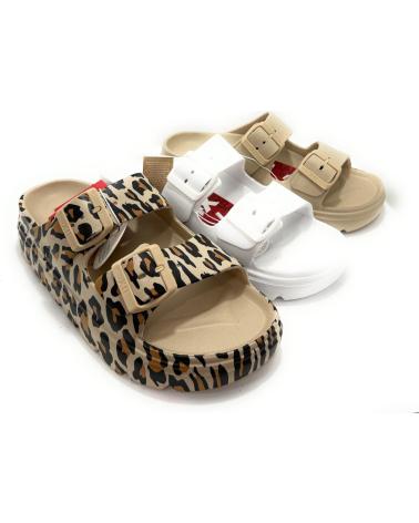 XTI SANDALIAS CHANCLAS MUJER 2 HEBILLAS VARIOS COLORES